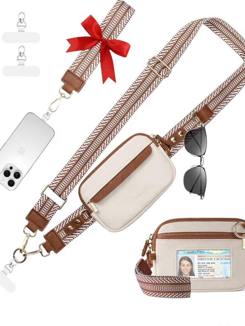NWT Tiostep Clip and Go Strap for Phone with Wallet Crossbody Phone Lanyard